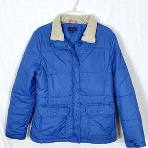 Lands End Winter Coat  M (10-12) Nylon Warm Collar